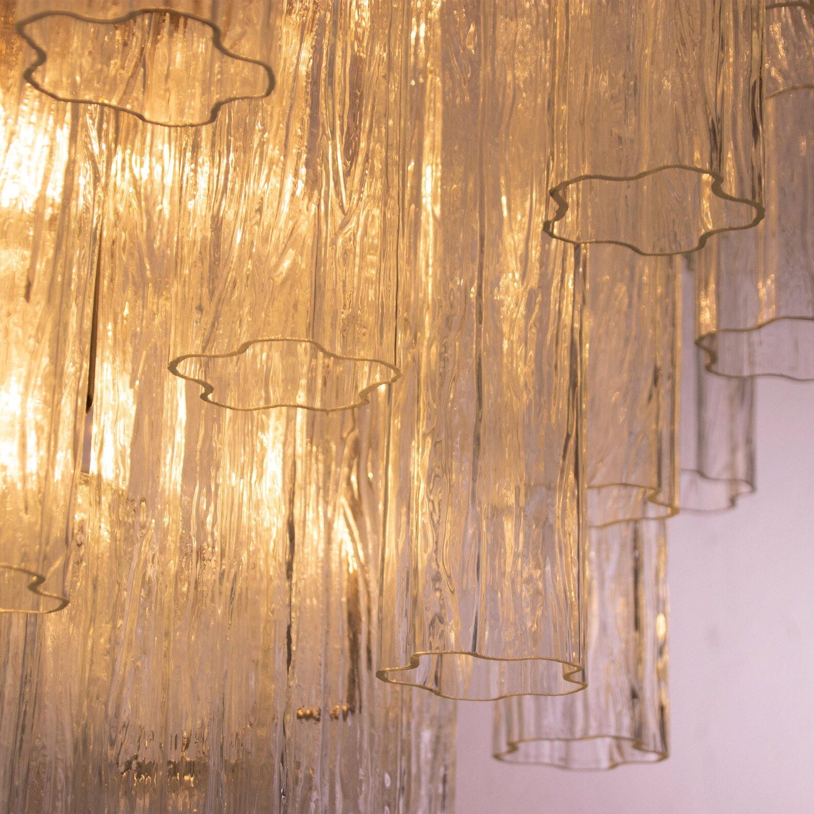 Murano Clear Tronchi Chandelier Ø70 - 56 Tubes - Bellavé Studio
