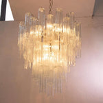 Murano Clear Tronchi Chandelier Ø70 - 56 Tubes - Bellavé Studio