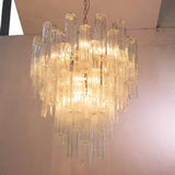 Murano Clear Tronchi Chandelier Ø70 - 56 Tubes - Bellavé Studio