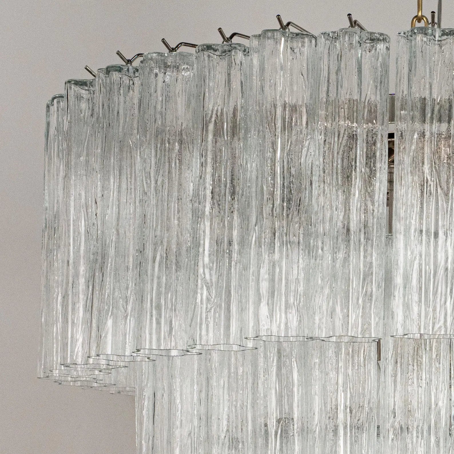 Murano Clear Tronchi Chandelier Ø85 - 78 Tubes - Bellavé Studio