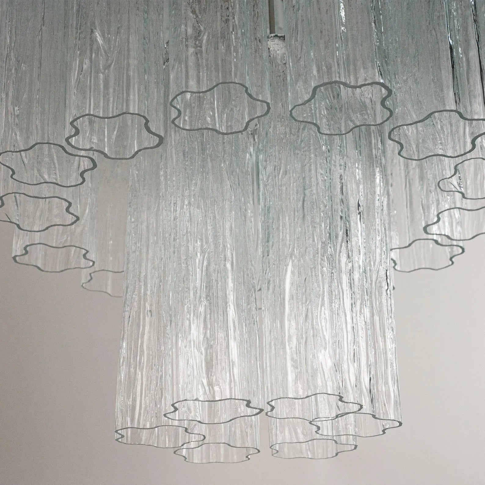 Murano Clear Tronchi Chandelier Ø85 - 78 Tubes - Bellavé Studio