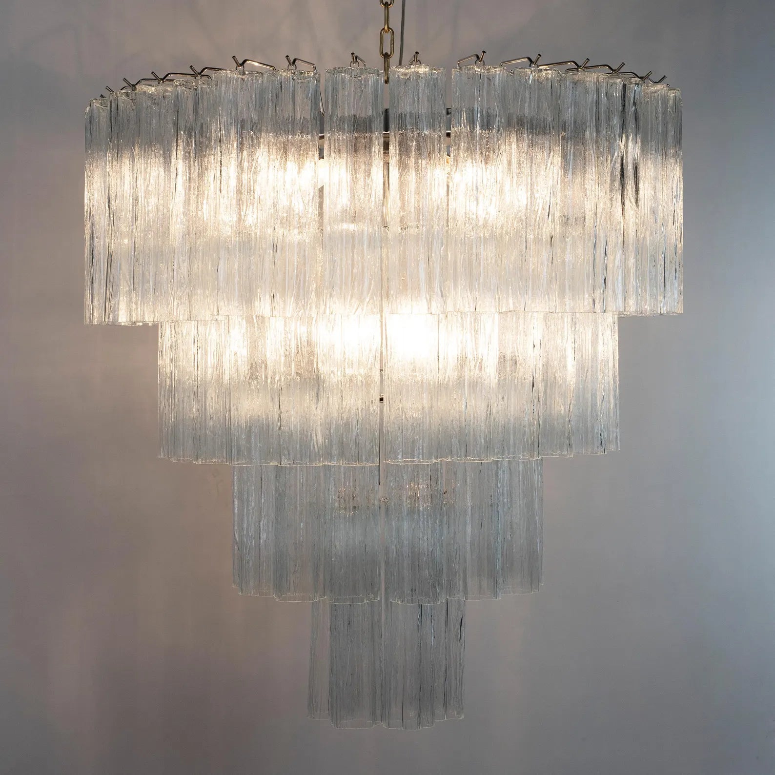Murano Clear Tronchi Chandelier Ø85 - 78 Tubes - Bellavé Studio