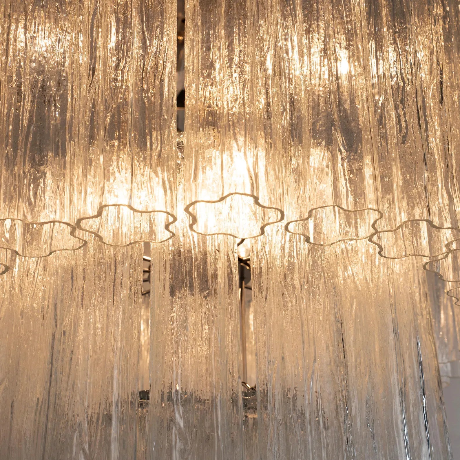 Murano Clear Tronchi Chandelier Ø85 - 78 Tubes - Bellavé Studio