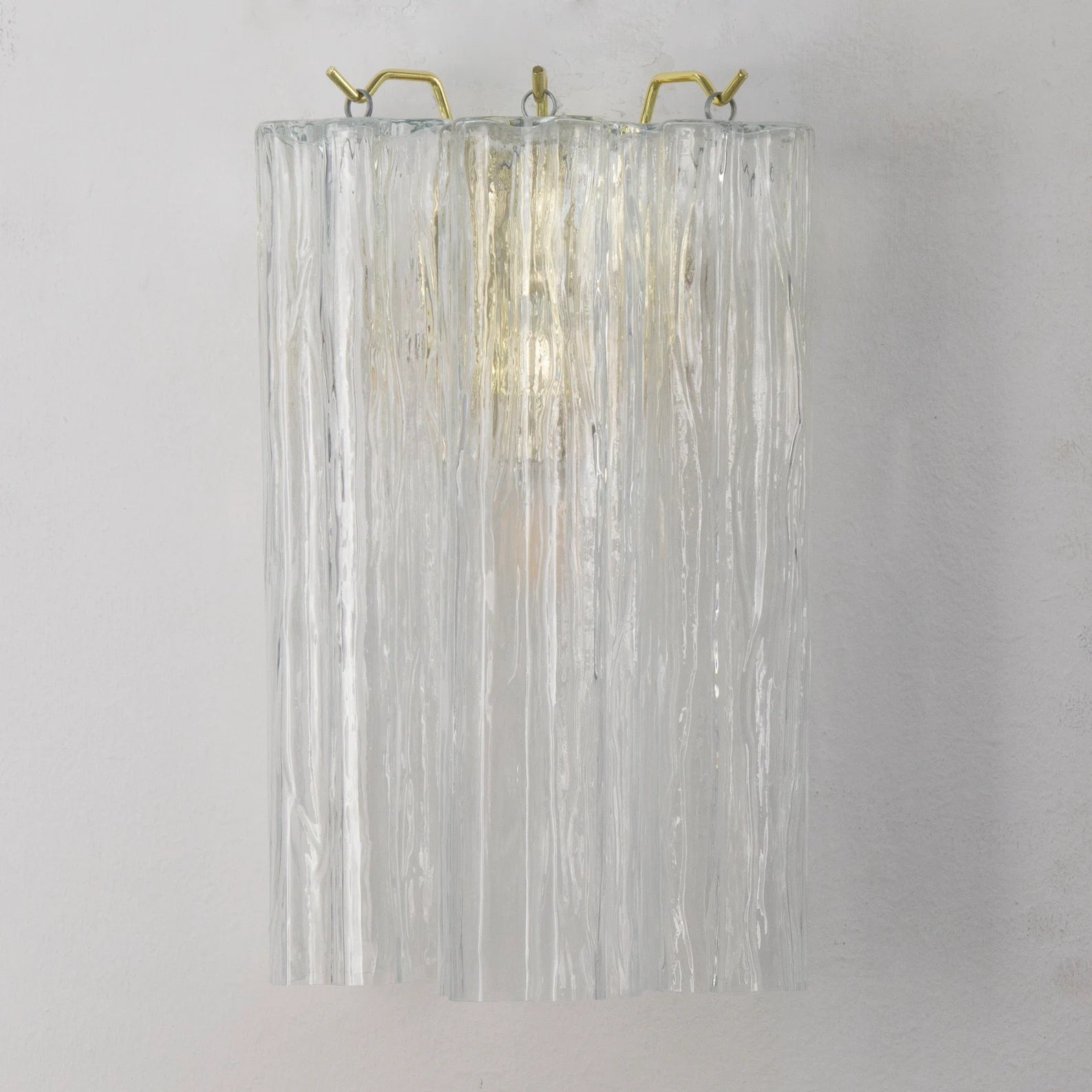Murano Clear Tronchi Wall Sconces – Set of 2 - Bellavé Studio