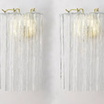 Murano Clear Tronchi Wall Sconces – Set of 2 - Bellavé Studio