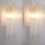 Murano Clear Tronchi Wall Sconces – Set of 2 - Bellavé Studio