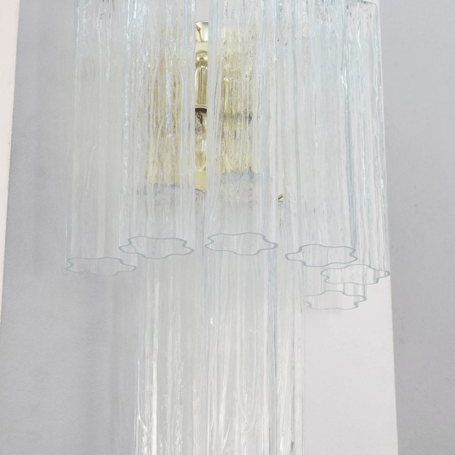Murano Clear Tronchi Wall Sconces – Set of 2 - Bellavé Studio