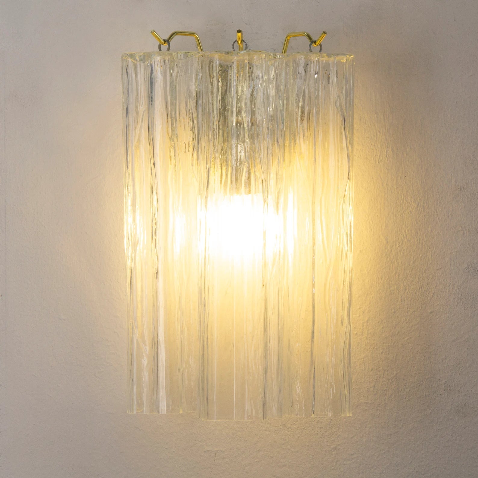 Murano Clear Tronchi Wall Sconces – Set of 2 - Bellavé Studio