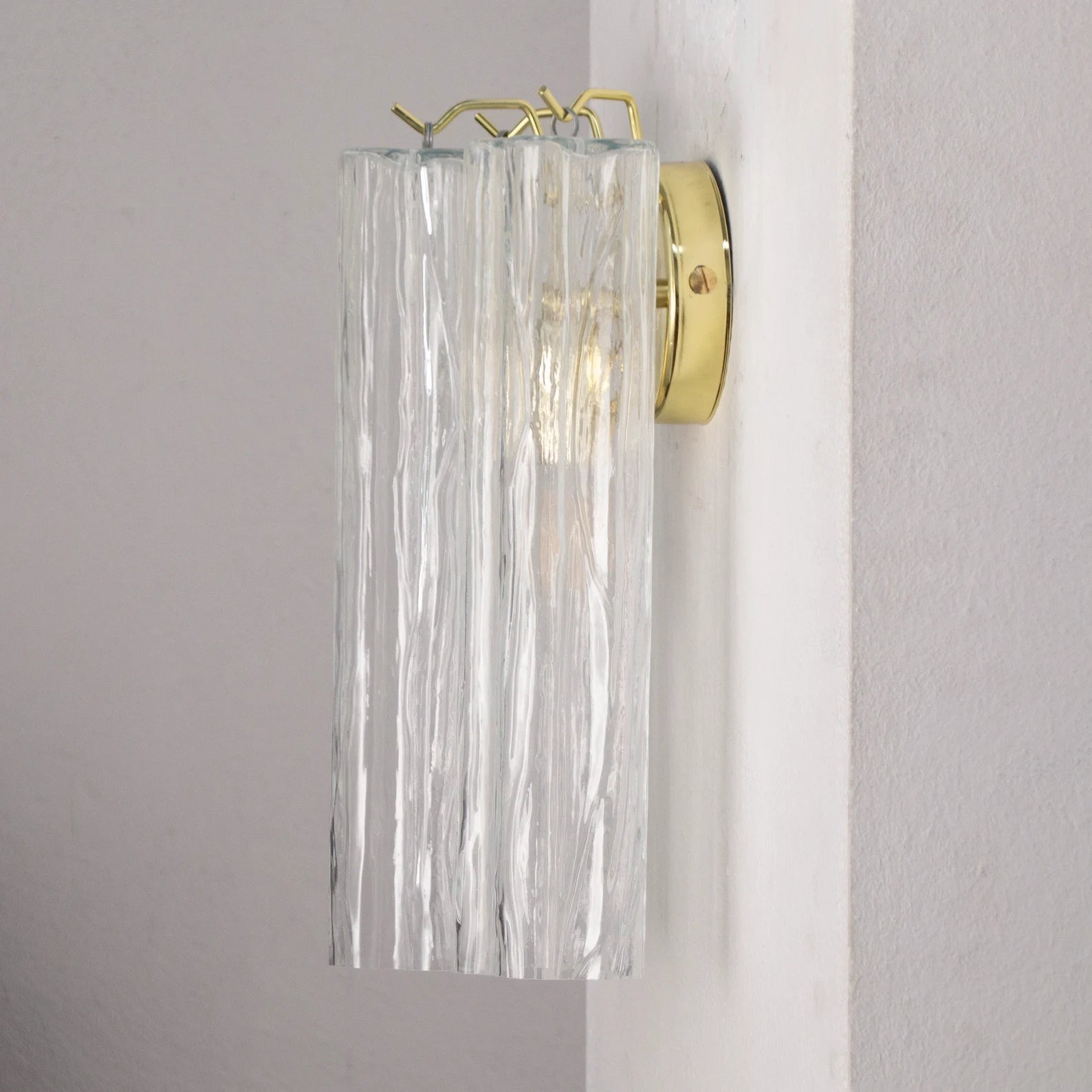 Murano Clear Tronchi Wall Sconces – Set of 2 - Bellavé Studio