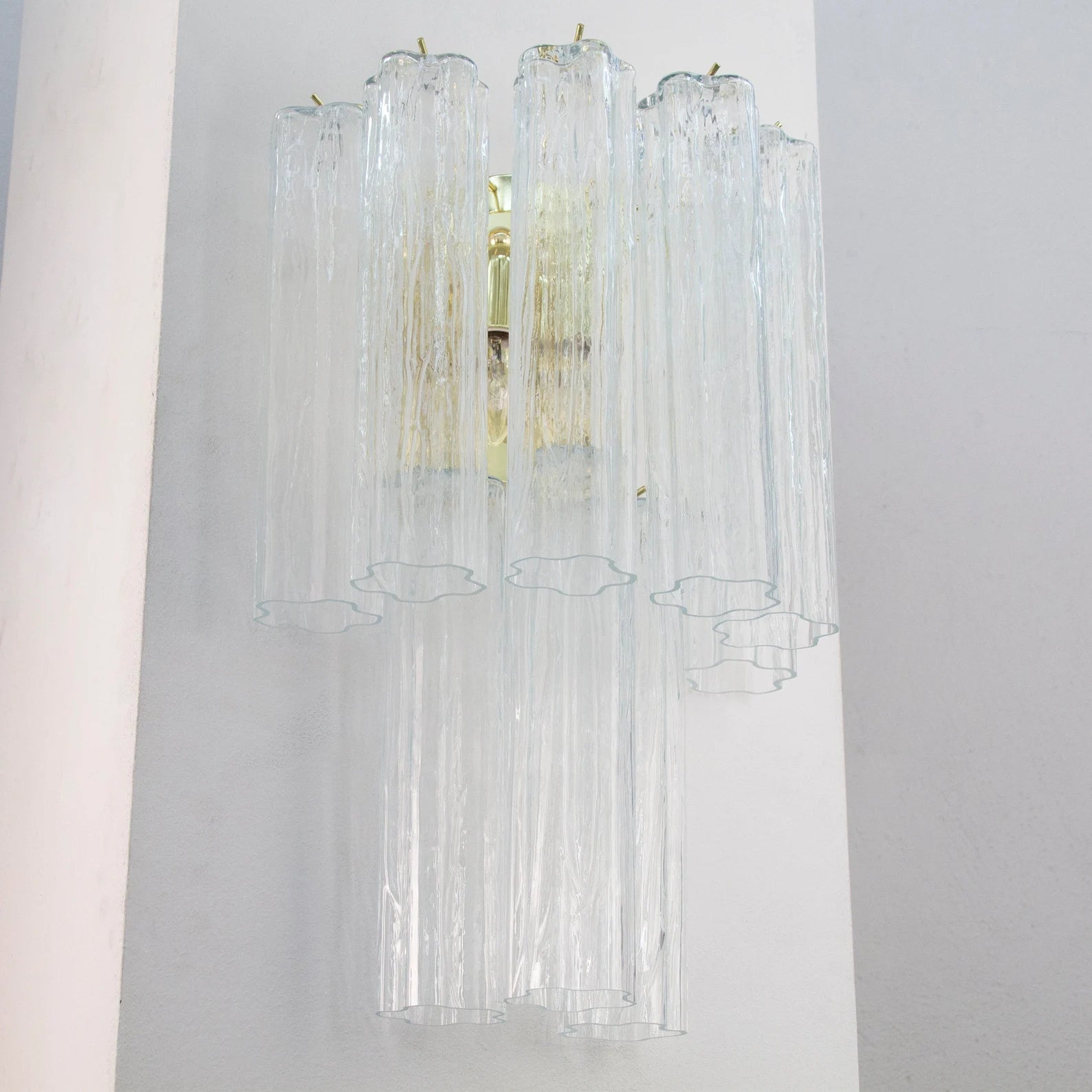 Murano Clear Tronchi Wall Sconces – Set of 2 - Bellavé Studio