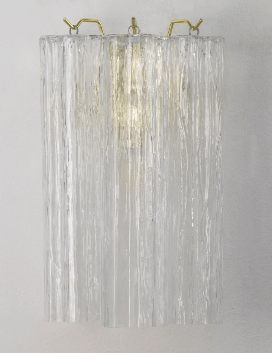 Murano Clear Tronchi Wall Sconces – Set of 2 - Bellavé Studio