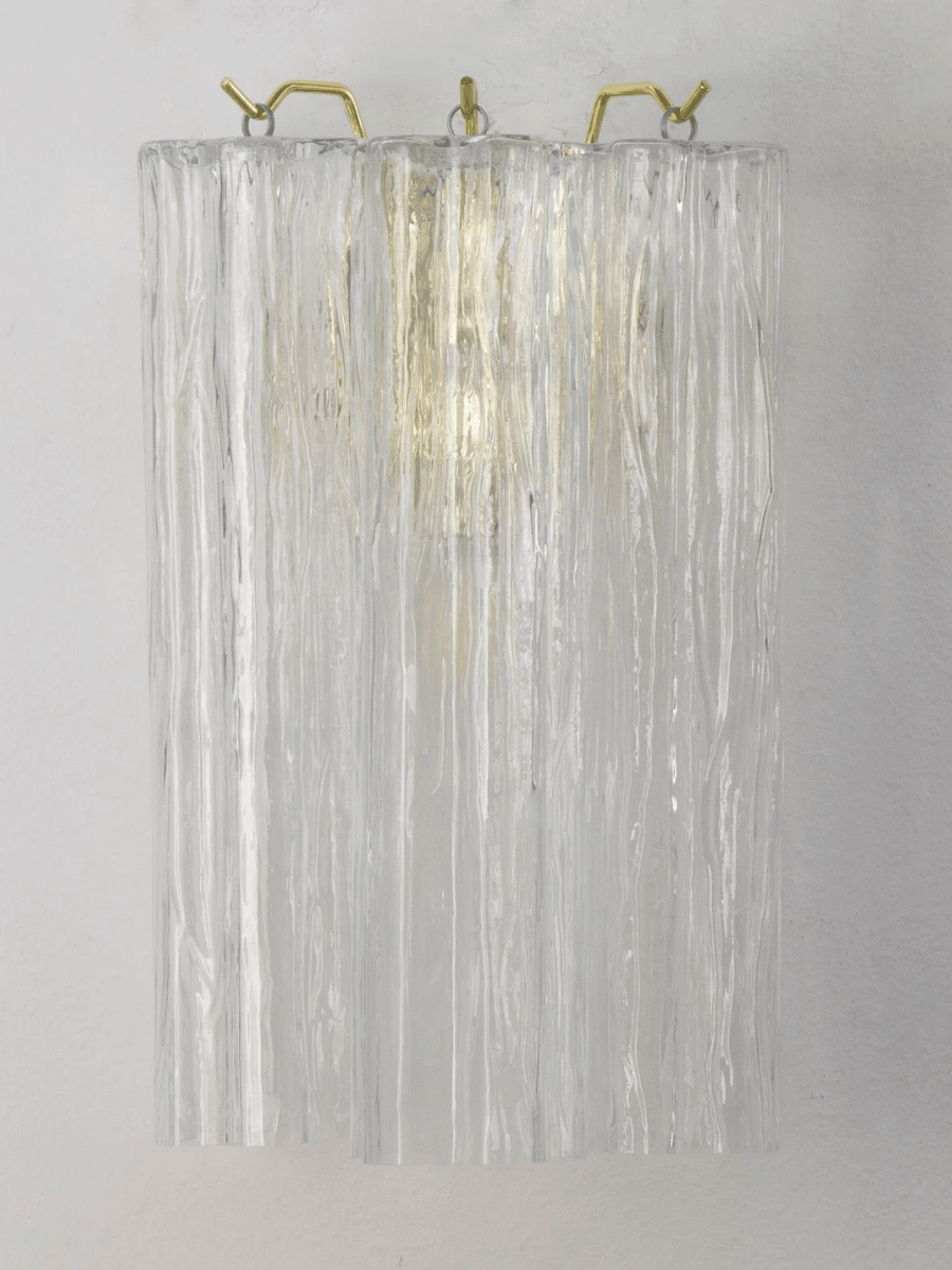 Murano Clear Tronchi Wall Sconces – Set of 2 - Bellavé Studio