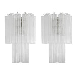 Murano Clear Tronchi Wall Sconces – Set of 2 - Bellavé Studio