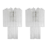 Murano Clear Tronchi Wall Sconces – Set of 2 - Bellavé Studio