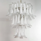 Murano Clear/White Petali Chandelier Ø75 - Bellavé Studio