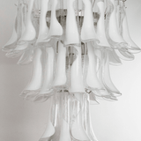 Murano Clear/White Petali Chandelier Ø75 - Bellavé Studio