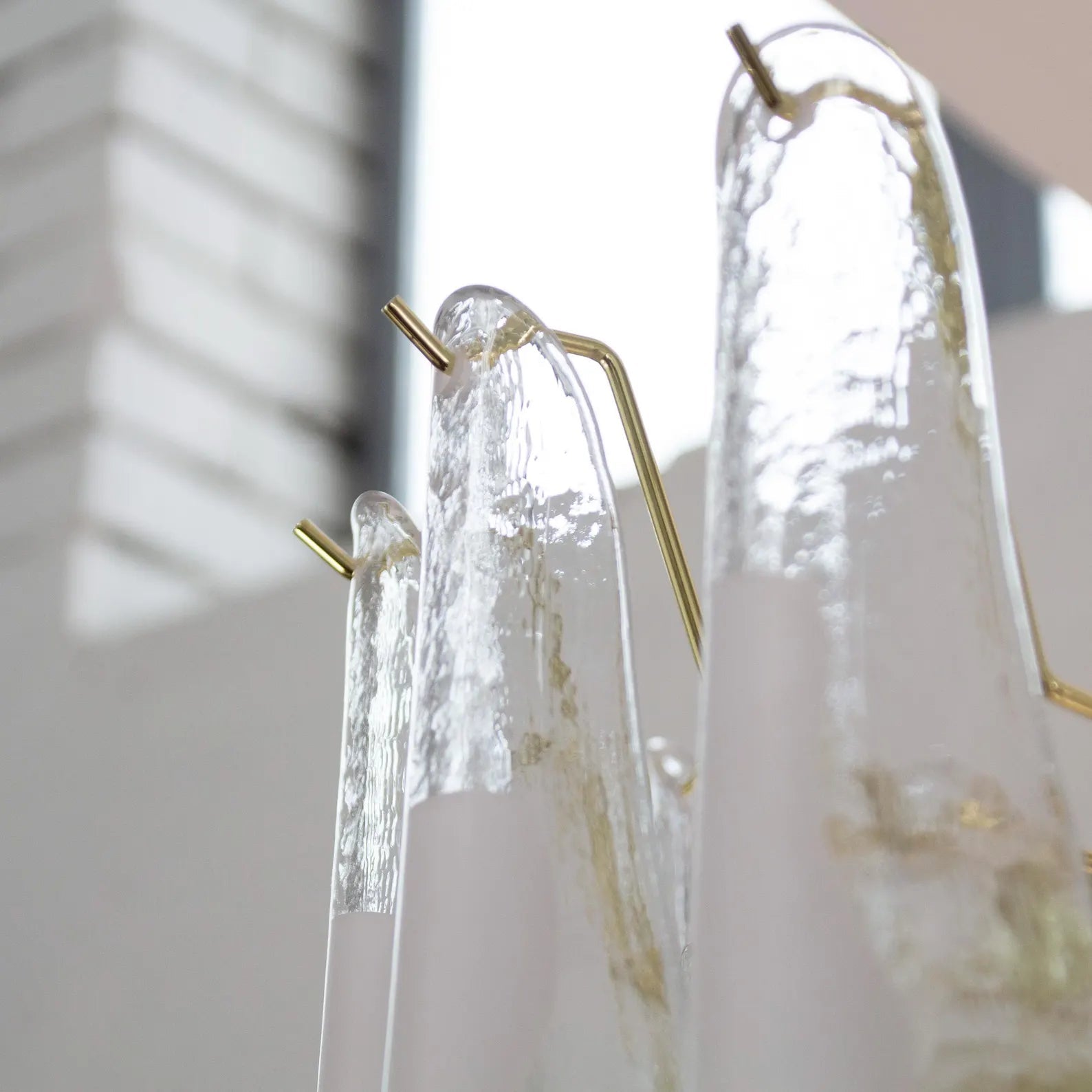 Murano Clear/White Petali Chandelier Ø75 - Bellavé Studio