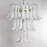 Murano Clear/White Petali Chandelier Ø75 - Bellavé Studio