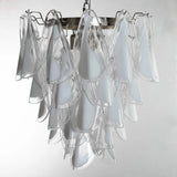 Murano Clear/White Rondini Chandelier Ø55 - 38 Glasses - Bellavé Studio