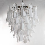 Murano Clear/White Rondini Chandelier Ø55 - 38 Glasses - Bellavé Studio