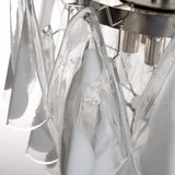 Murano Clear/White Rondini Chandelier Ø55 - 38 Glasses - Bellavé Studio
