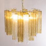 Murano Crystal and Smoke Tronchi Chandelier Ø53 - 24 Tubes - Bellavé Studio