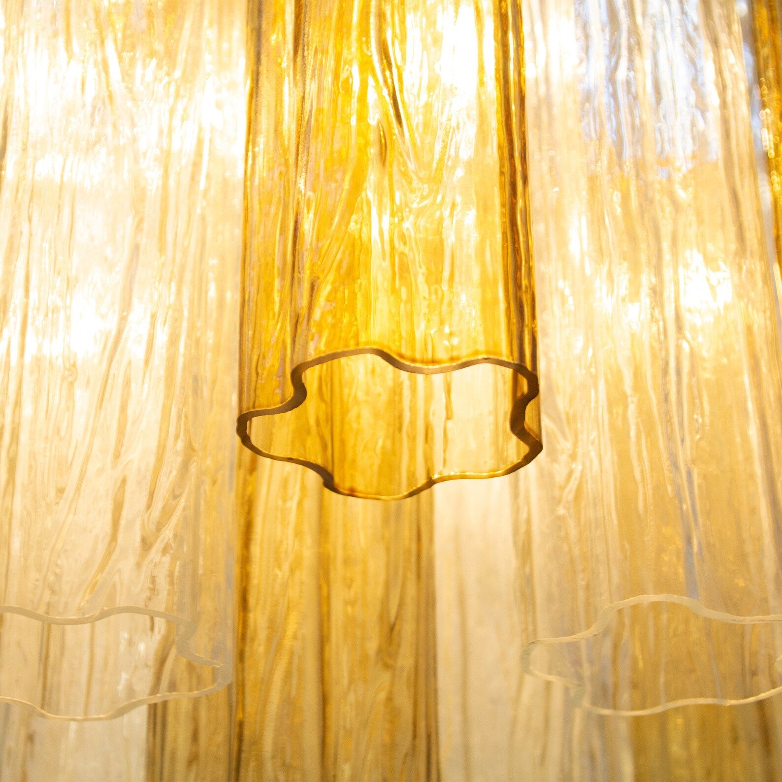 Murano Crystal and Smoke Tronchi Chandelier Ø53 - 24 Tubes - Bellavé Studio