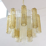 Murano Crystal and Smoke Tronchi Chandelier Ø53 - 24 Tubes - Bellavé Studio