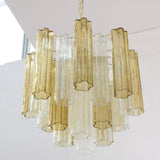 Murano Crystal and Smoke Tronchi Chandelier Ø53 - 24 Tubes - Bellavé Studio