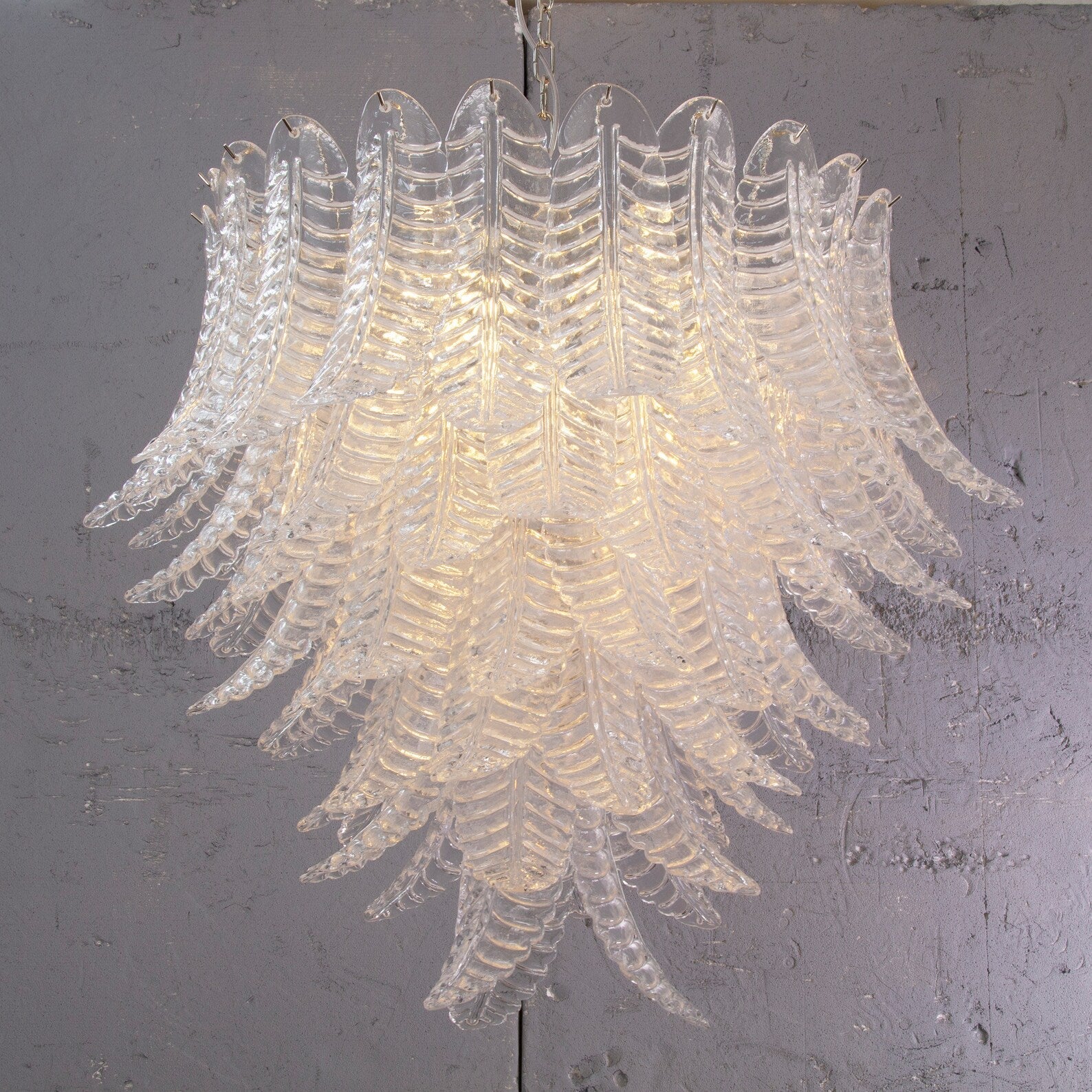 Murano Crystal Foglie Chandelier Ø95 - Bellavé Studio