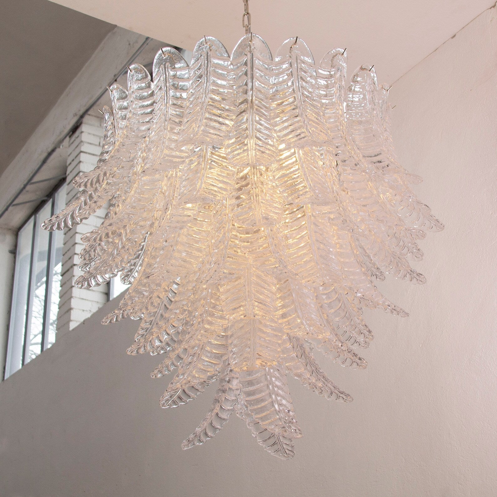 Murano Crystal Foglie Chandelier Ø95 - Bellavé Studio