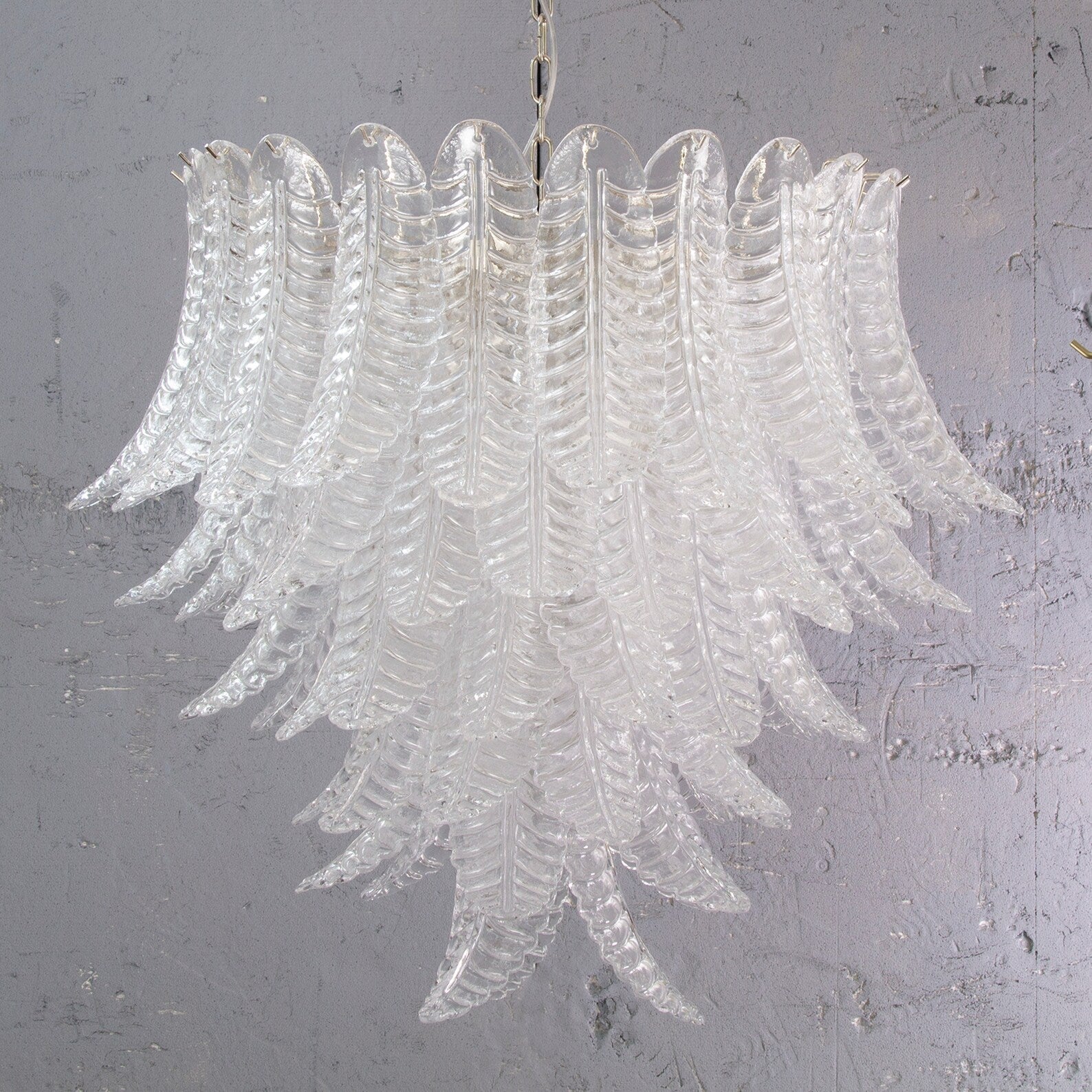 Murano Crystal Foglie Chandelier Ø95 - Bellavé Studio