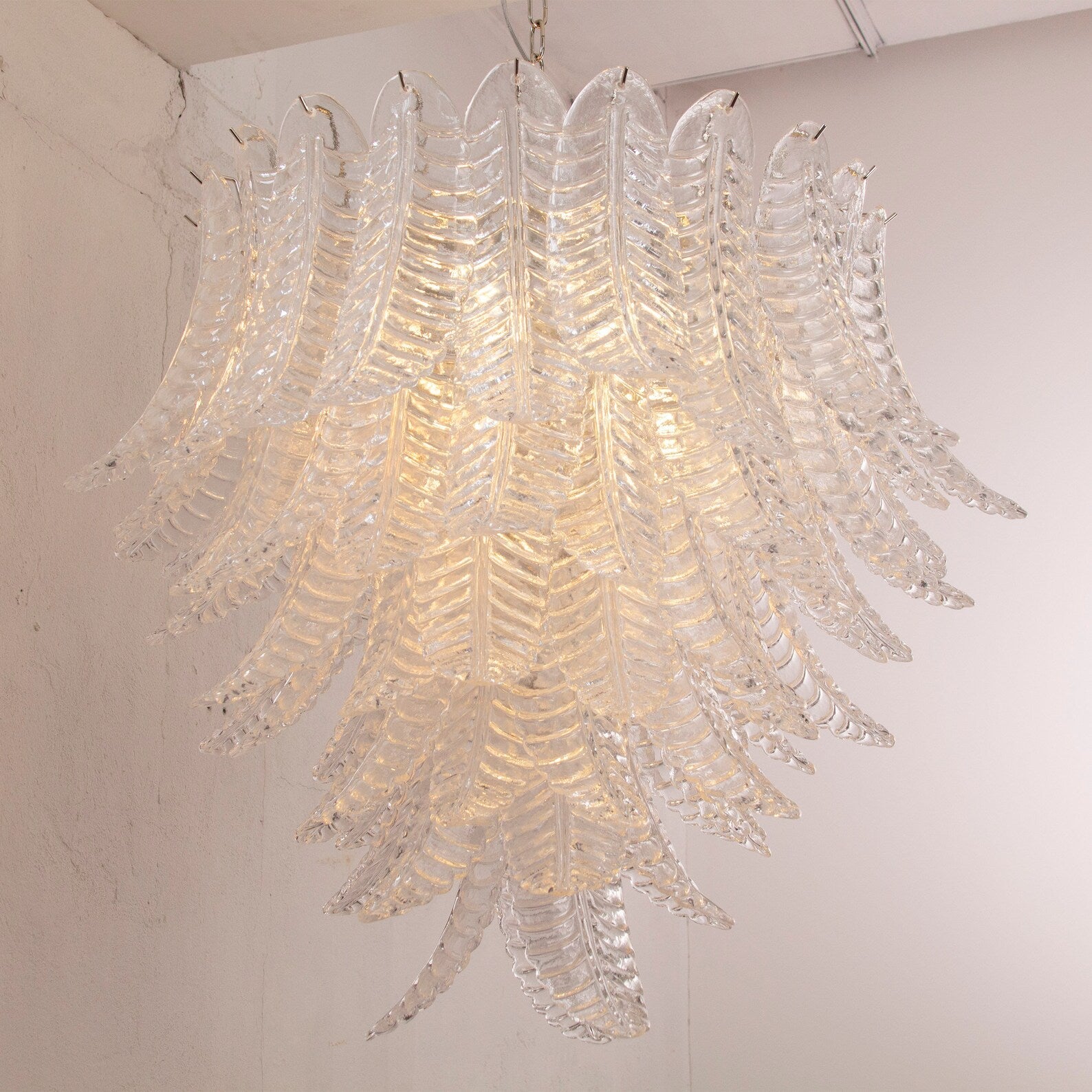 Murano Crystal Foglie Chandelier Ø95 - Bellavé Studio