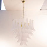 Murano Frosted White Petali Chandelier Ø70 - Bellavé Studio