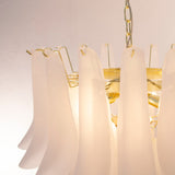 Murano Frosted White Petali Chandelier Ø70 - Bellavé Studio