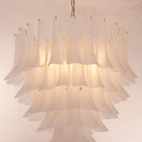 Murano Frosted White Petali Chandelier Ø80 - Bellavé Studio