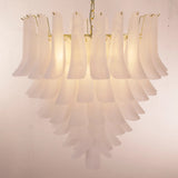Murano Frosted White Petali Chandelier Ø80 - Bellavé Studio