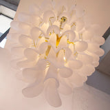 Murano Frosted White Petali Chandelier Ø80 - Bellavé Studio