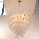 Murano Frosted White Petali Chandelier Ø80 - Bellavé Studio