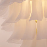 Murano Frosted White Petali Chandelier Ø80 - Bellavé Studio