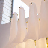 Murano Frosted White Petali Chandelier Ø80 - Bellavé Studio