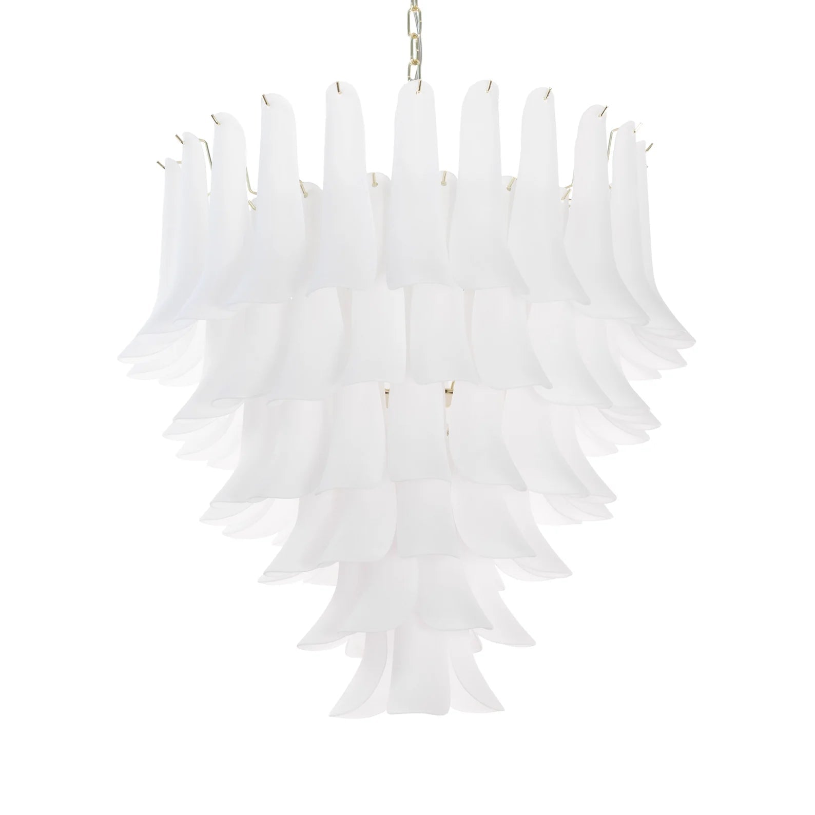 Murano Frosted White Petali Chandelier Ø80 - Bellavé Studio