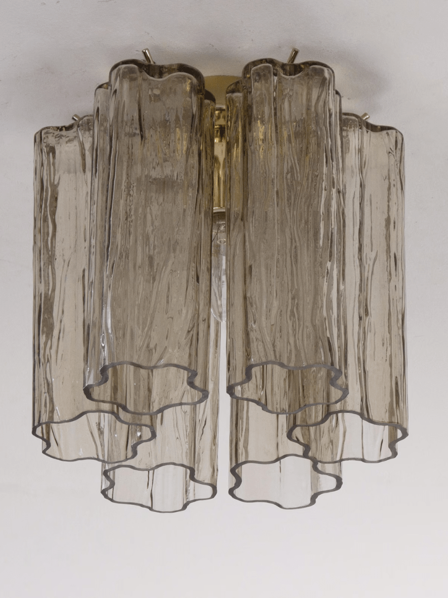 Murano Fume Tronchi Taklampe - 6 Tubes - Bellavé Studio