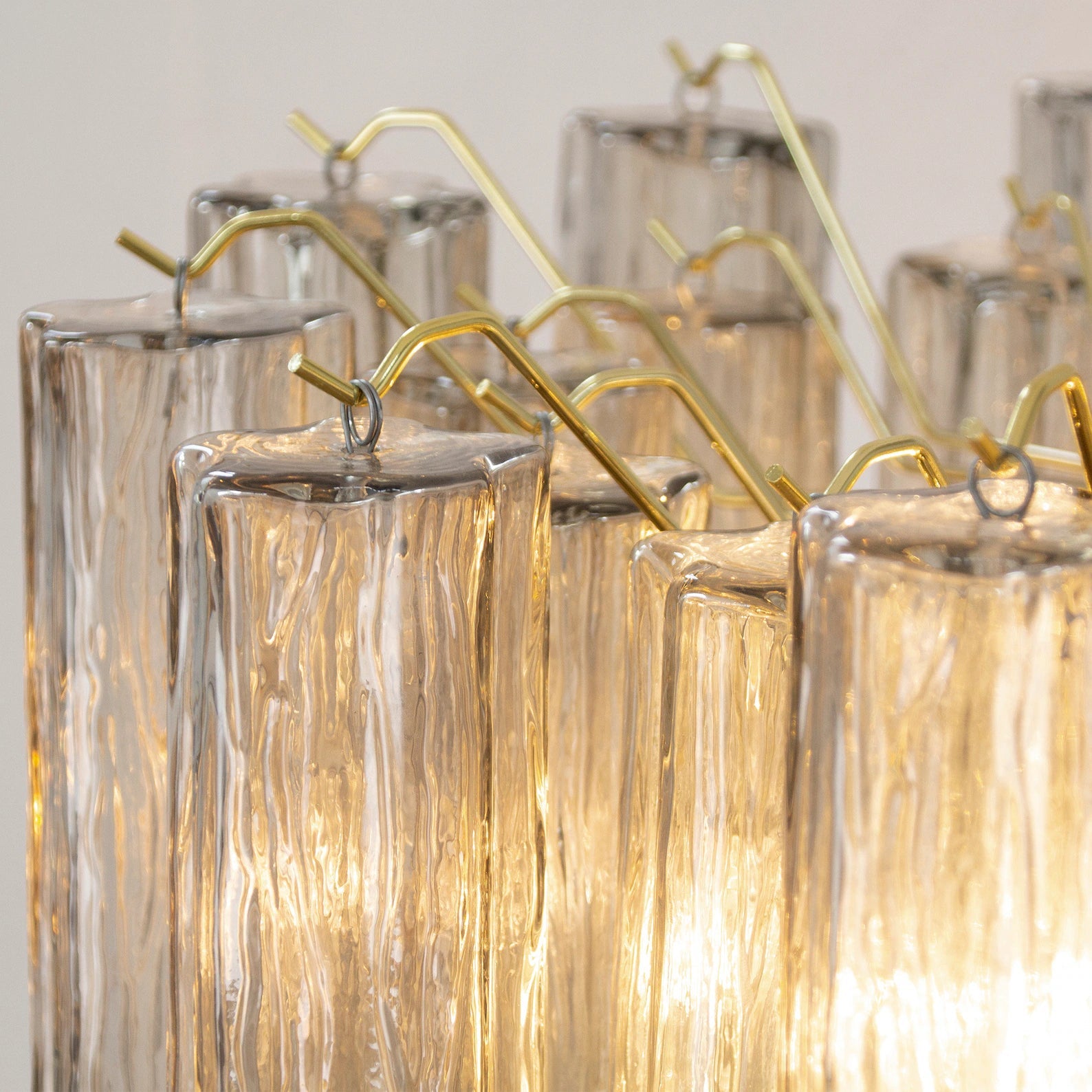 Murano Grigio Tronchi Chandelier Ø58 – 36 Tubes - Bellavé Studio
