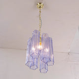 Murano Indaco Tronchi Chandelier Ø24 - 6 Tubes - Bellavé Studio
