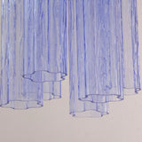 Murano Indaco Tronchi Chandelier Ø24 - 6 Tubes - Bellavé Studio