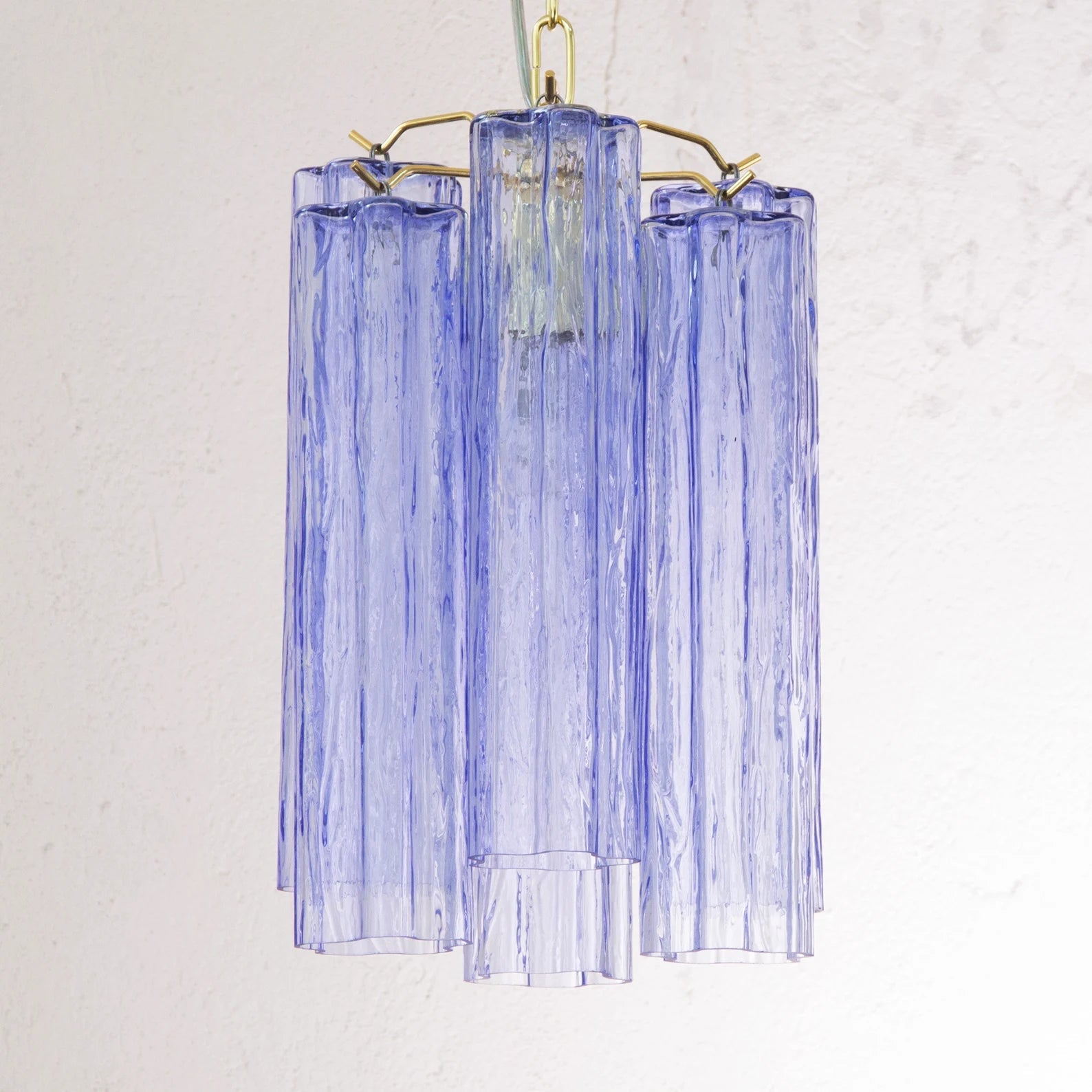 Murano Indaco Tronchi Chandelier Ø24 - 6 Tubes - Bellavé Studio