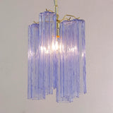 Murano Indaco Tronchi Chandelier Ø24 - 6 Tubes - Bellavé Studio
