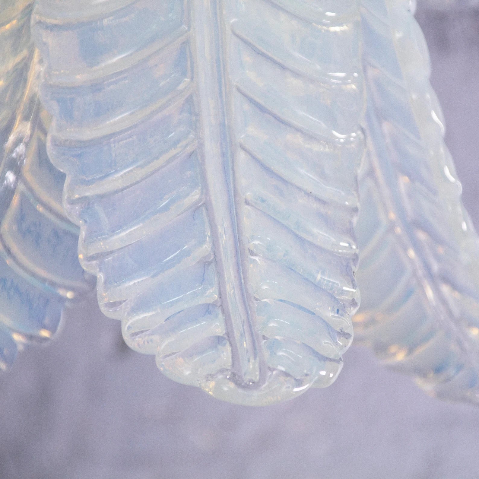 Murano Opal Foglie Chandelier Ø50 Opal - Bellavé Studio