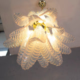 Murano Opal Foglie Chandelier Ø50 Opal - Bellavé Studio